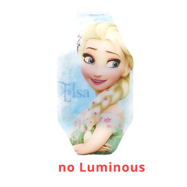 New Luminous Princess Elsa Child Watches For Girl Avengers Captain LED Watch Kids Student Electronic Watch Clock Reloj Infantil
