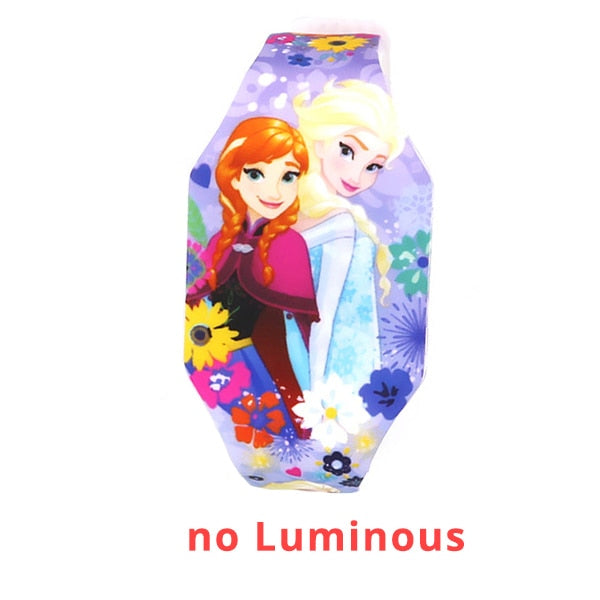 New Luminous Princess Elsa Child Watches For Girl Avengers Captain LED Watch Kids Student Electronic Watch Clock Reloj Infantil